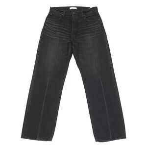 Moussy Vintage Murrieta Wide Straight Leg Jeans Women's 28 28X30 Black High Rise